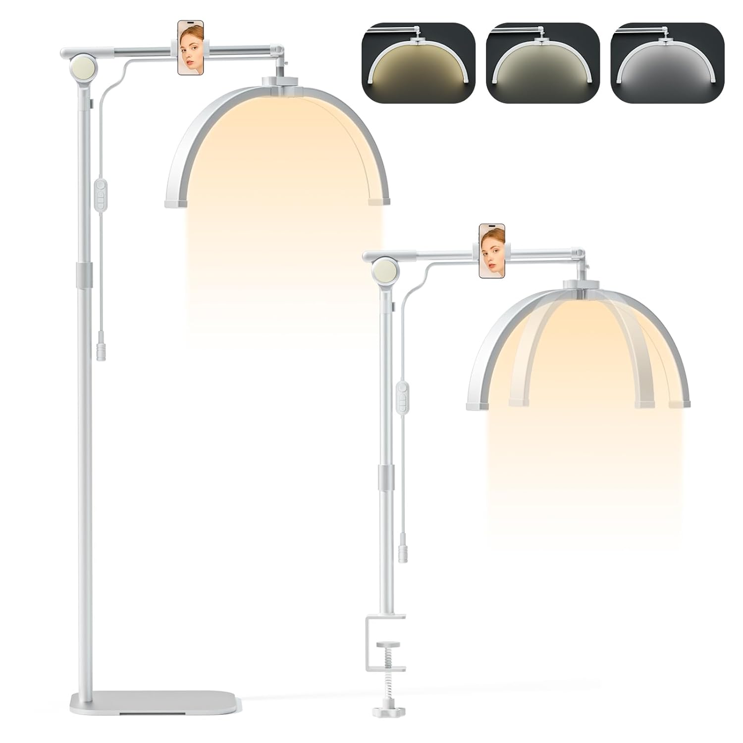 Lash Light in Foldable Phone Holder Desk Clip Modes Lamp Lmaqfum