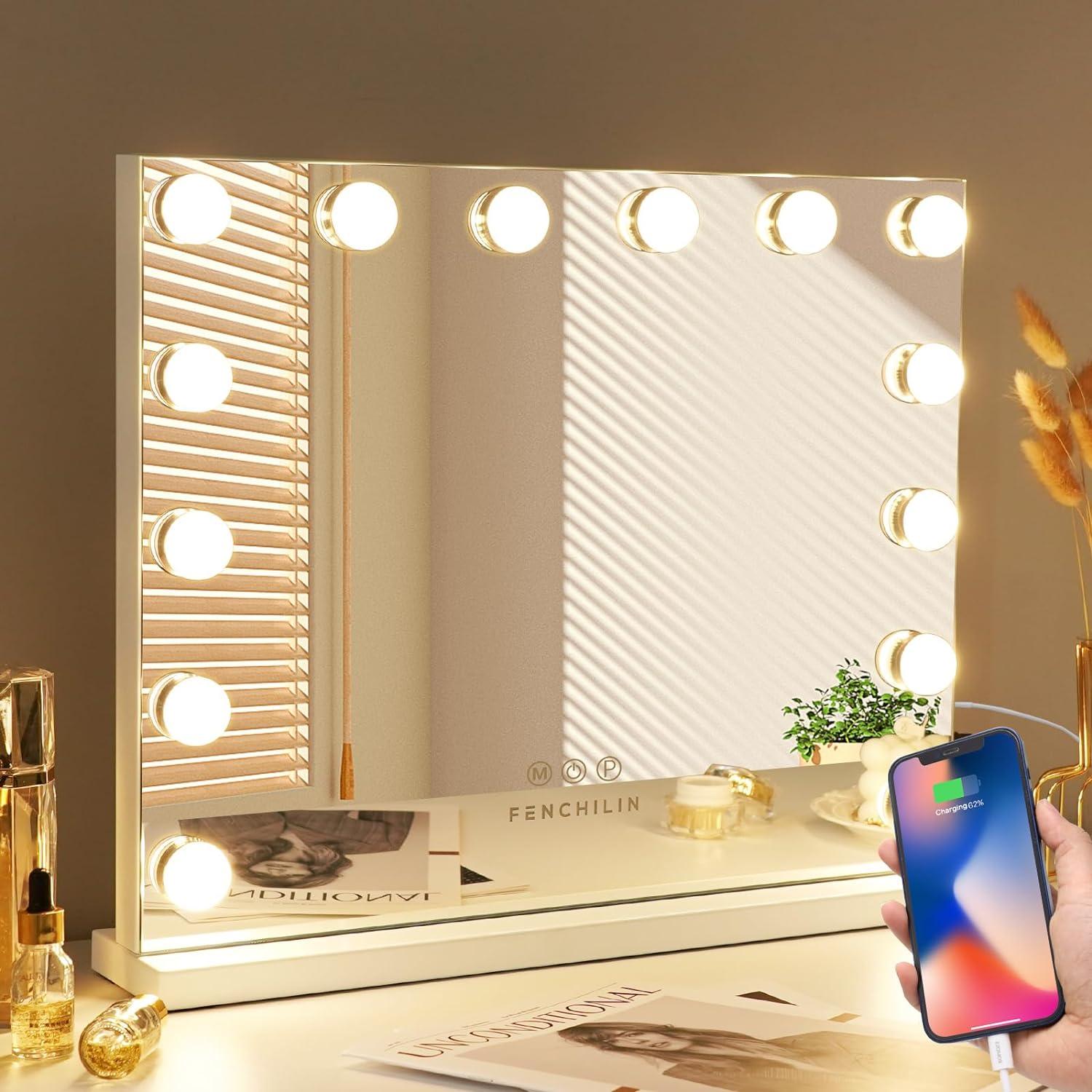 Makeup Mirror LED Lights Bulbs Dimmable B Color Mode x FENCHILIN