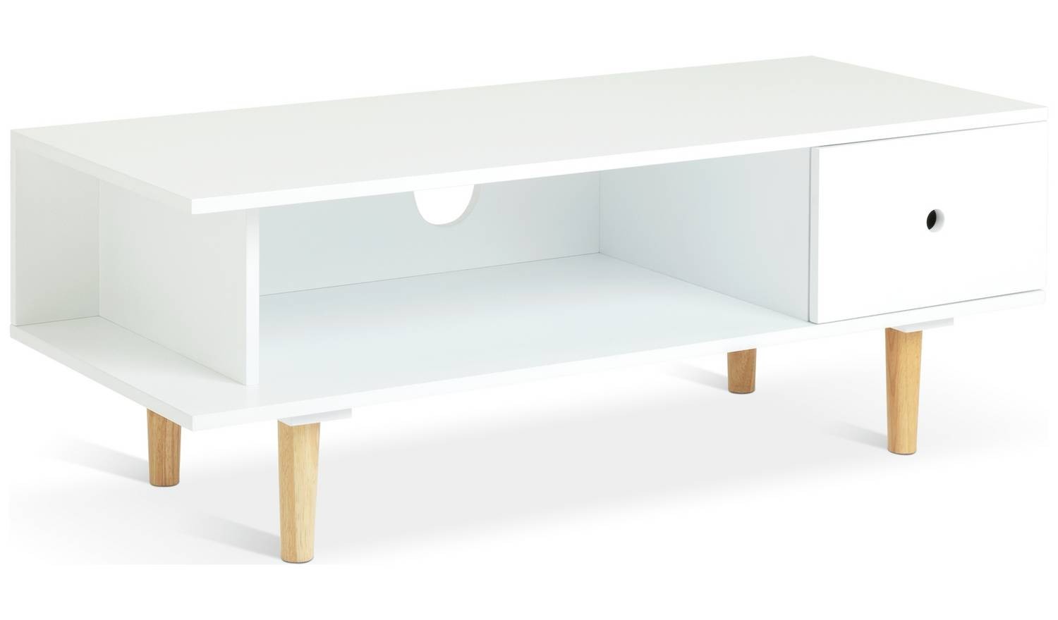 Cato Drawer TV Unit White Media Storage Cabinet Living Room Furniture
