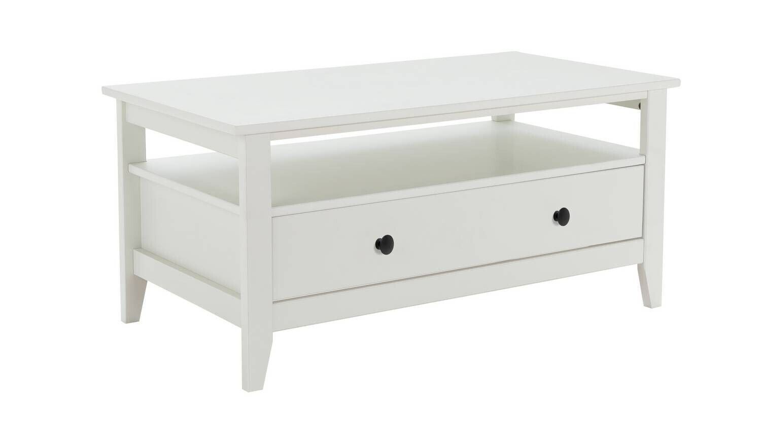 Minato Drawer Coffee Table White Modern and Functional Living Room Furniture