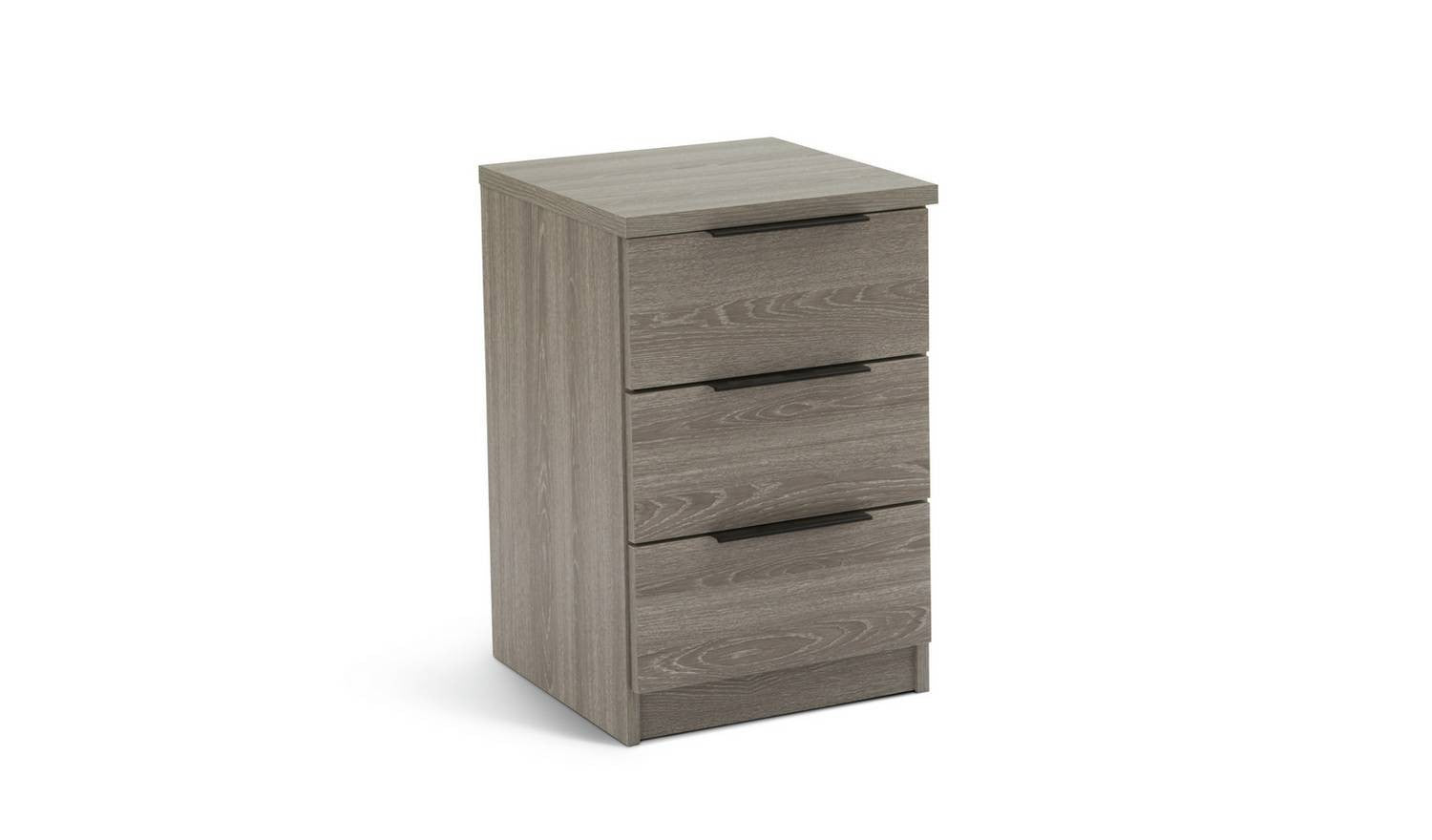 Hallingford Drawer Bedside Table Grey Oak Compact Storage Organiser