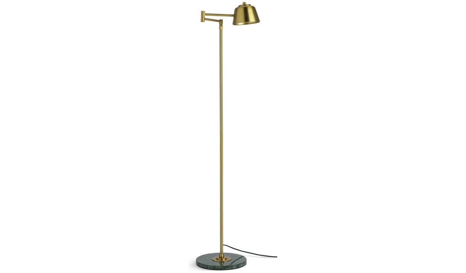 Library Swing Arm Brass Floor Lamp Modern Reading Light Living Room