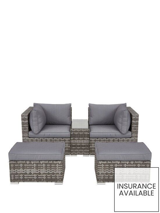 Aruba Outdoor Seater Modular Sofa Set Grey Stylish and Cozy Outdoor Furniture