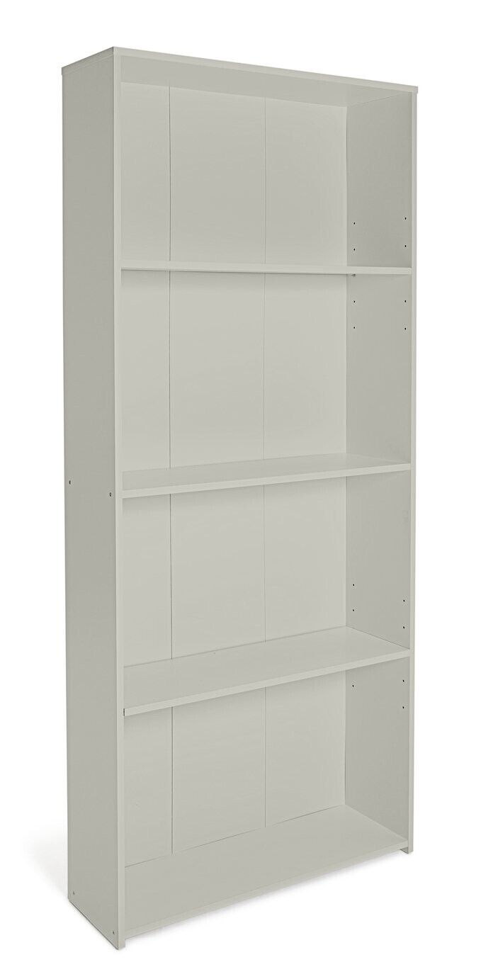 Malibu Wide Bookcase Grey Modern and Functional Home Organization