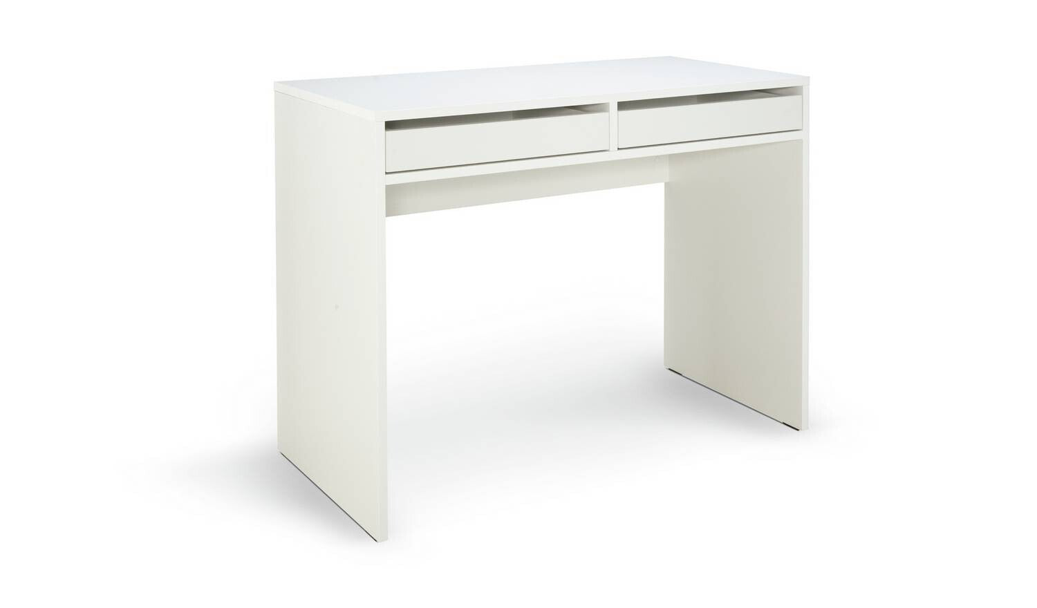 Pepper Drawer Desk White Compact Study Table With Drawers