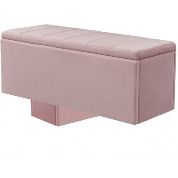 Pandora Velvet Ottoman Pink Storage Footstool Living Room Furniture