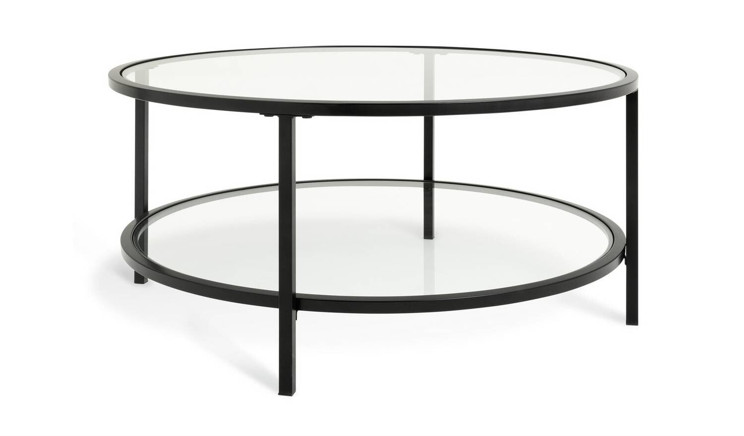 Boutique Round Coffee Table Black Modern Living Room Furniture Design
