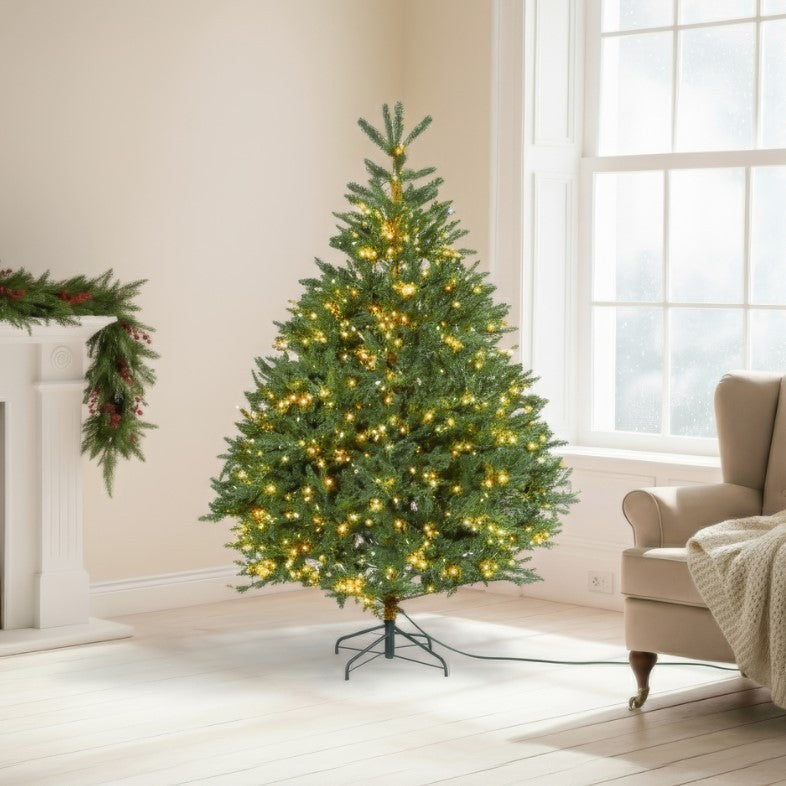 ft Bellevarde Spruce Pre-Lit Christmas Tree Tips LED Lights