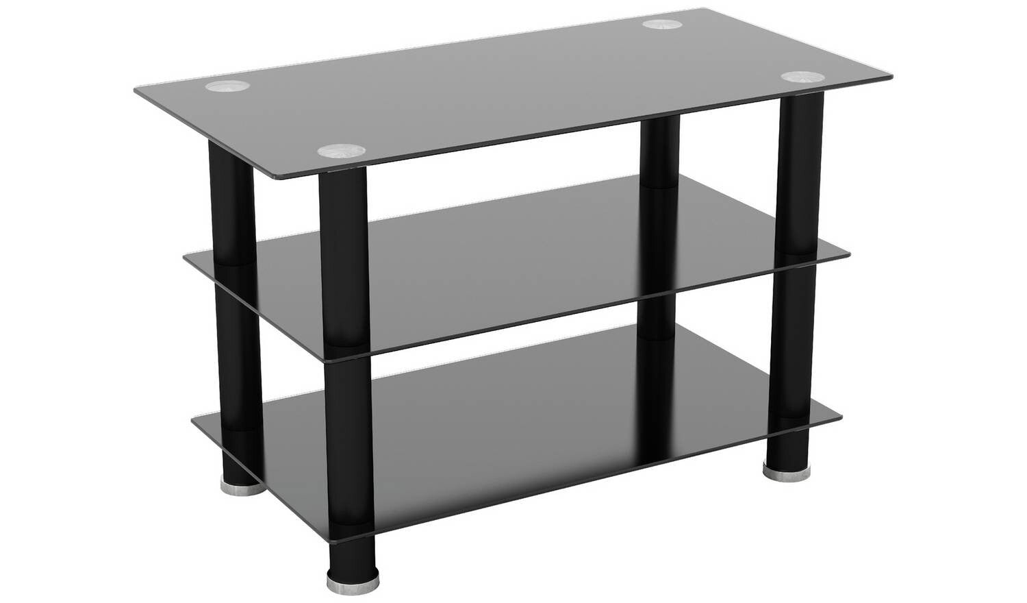 AVF Glass up to Inch TV Stand Black For Living Room Bedroom