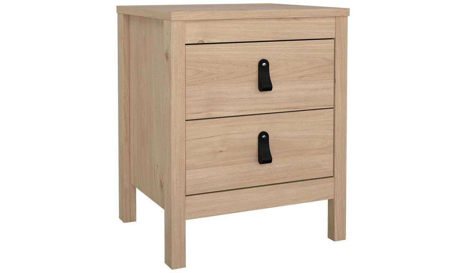 Tvilum Madrid Drawer Bedside Table Oak Compact Nightstand With Drawers