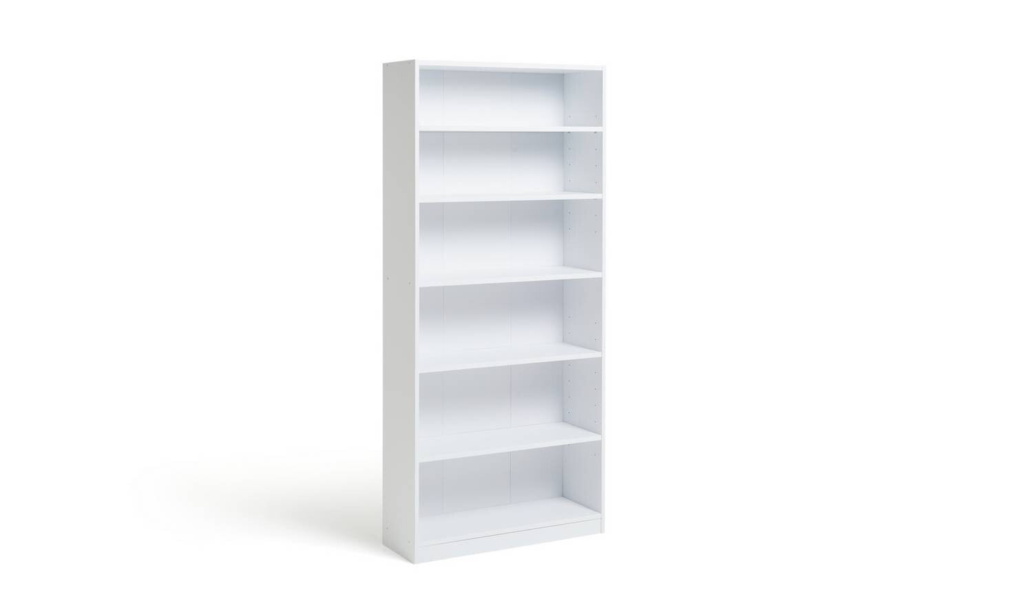 Maine Deep Bookcase White Storage Organiser Shelf Living Room Furniture