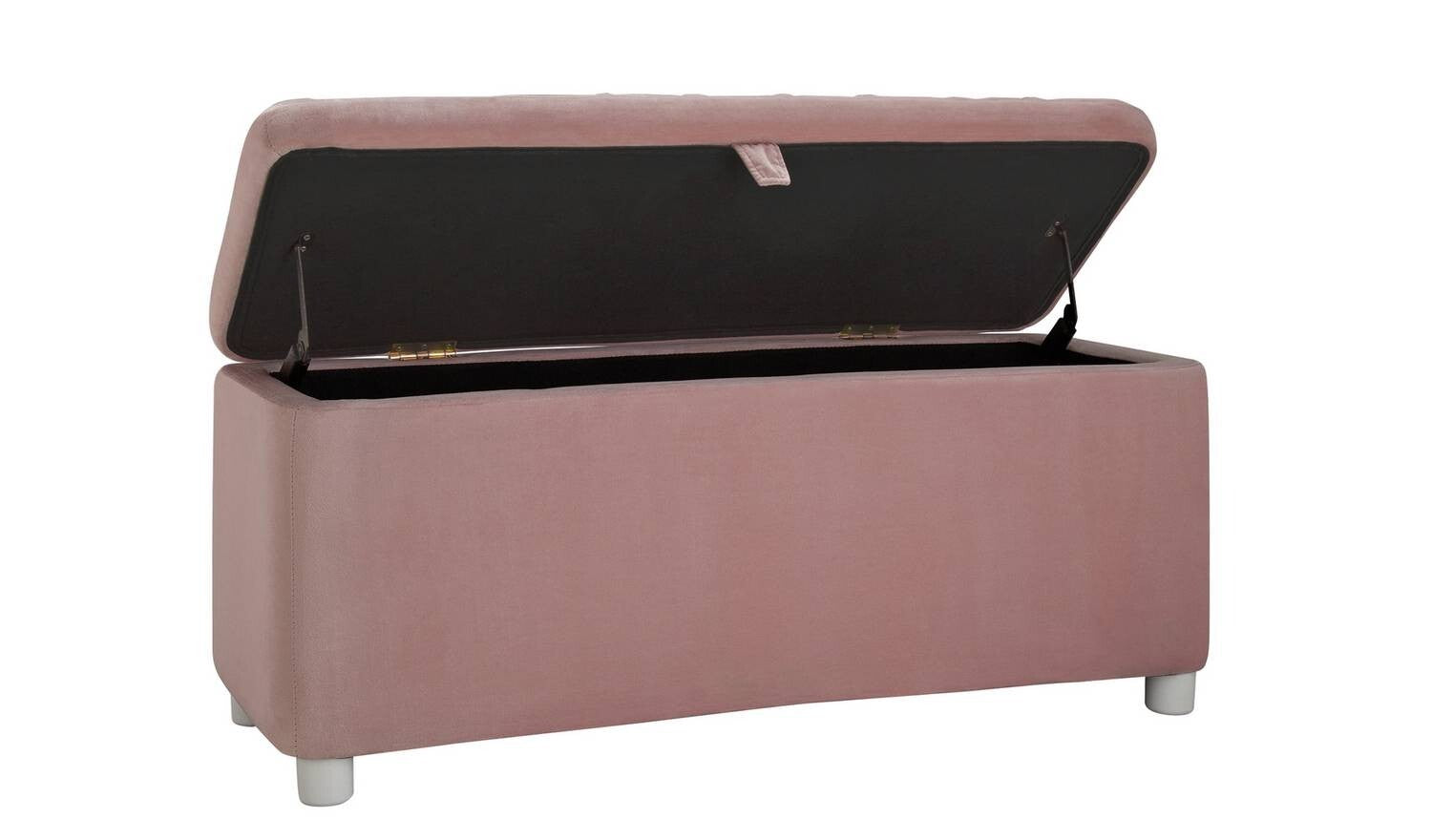 Mila Velvet Large Ottoman Pink Storage Footstool Living Room Furniture