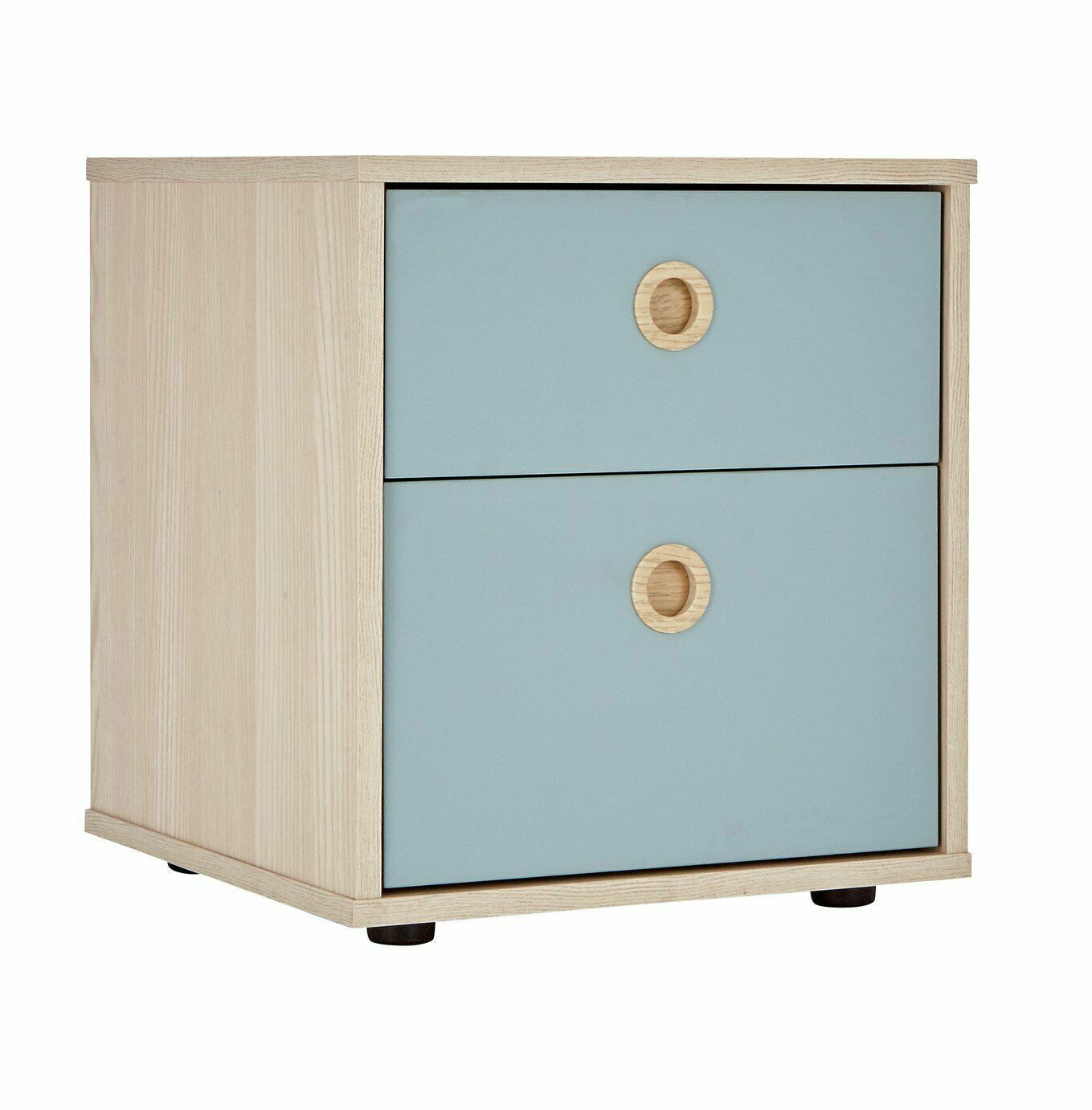 Camden Drawer Bedside Table Blue Acacia Modern and Functional Bedroom Decor