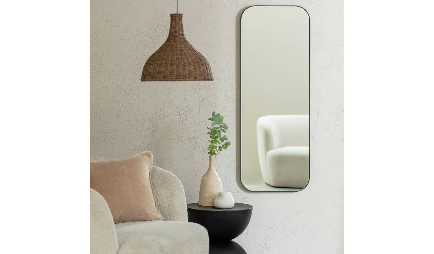 Black Full Length Wall Mirror x For Hallway Dressing Area