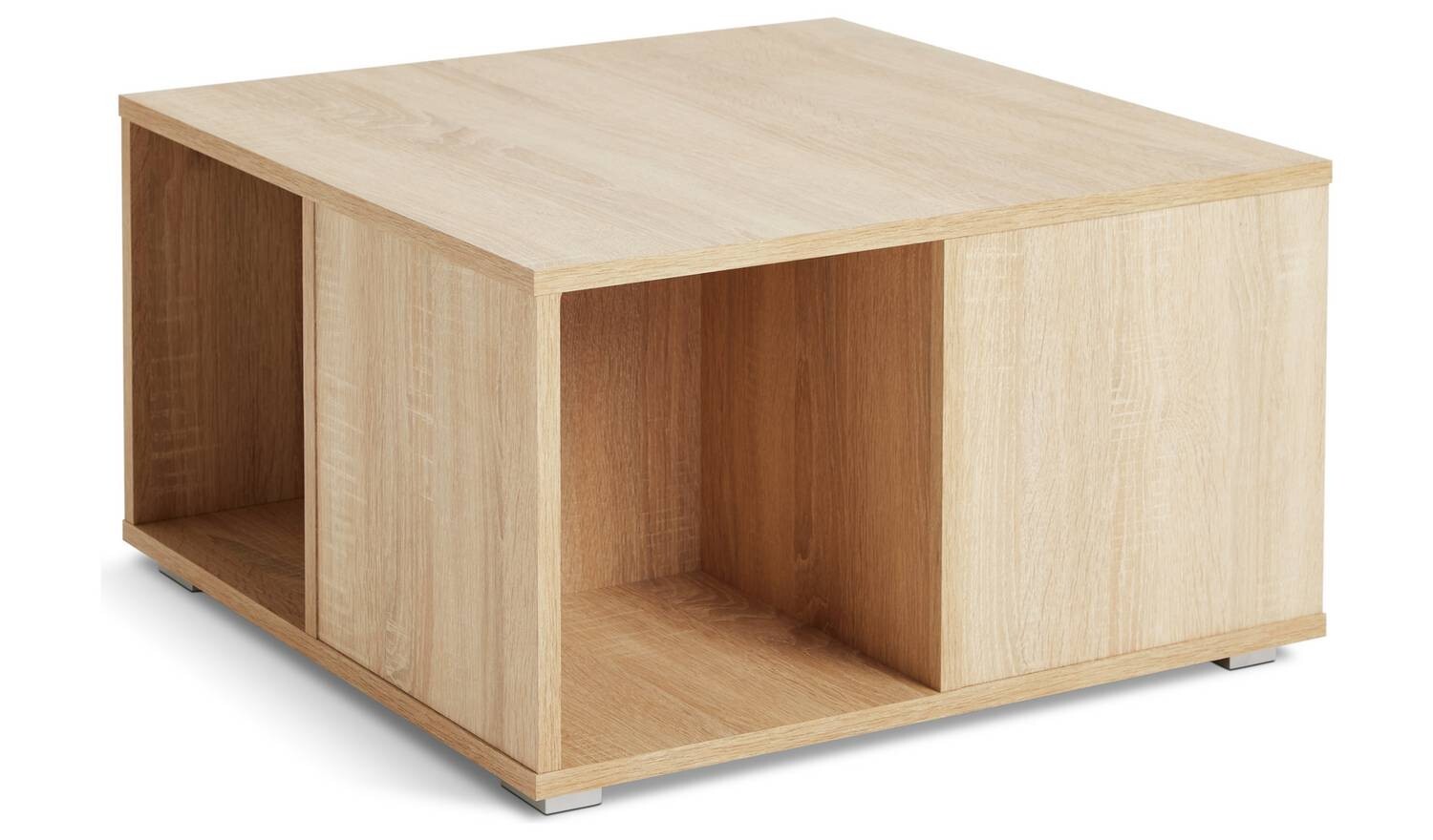 Squares Coffee Table Natural Modern Living Room Furniture Storage Organiser