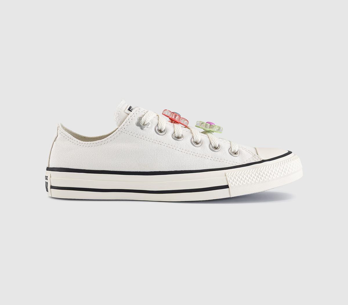 Converse Womens All Star Low Trainers Vintage White Egret Light Shocking, .