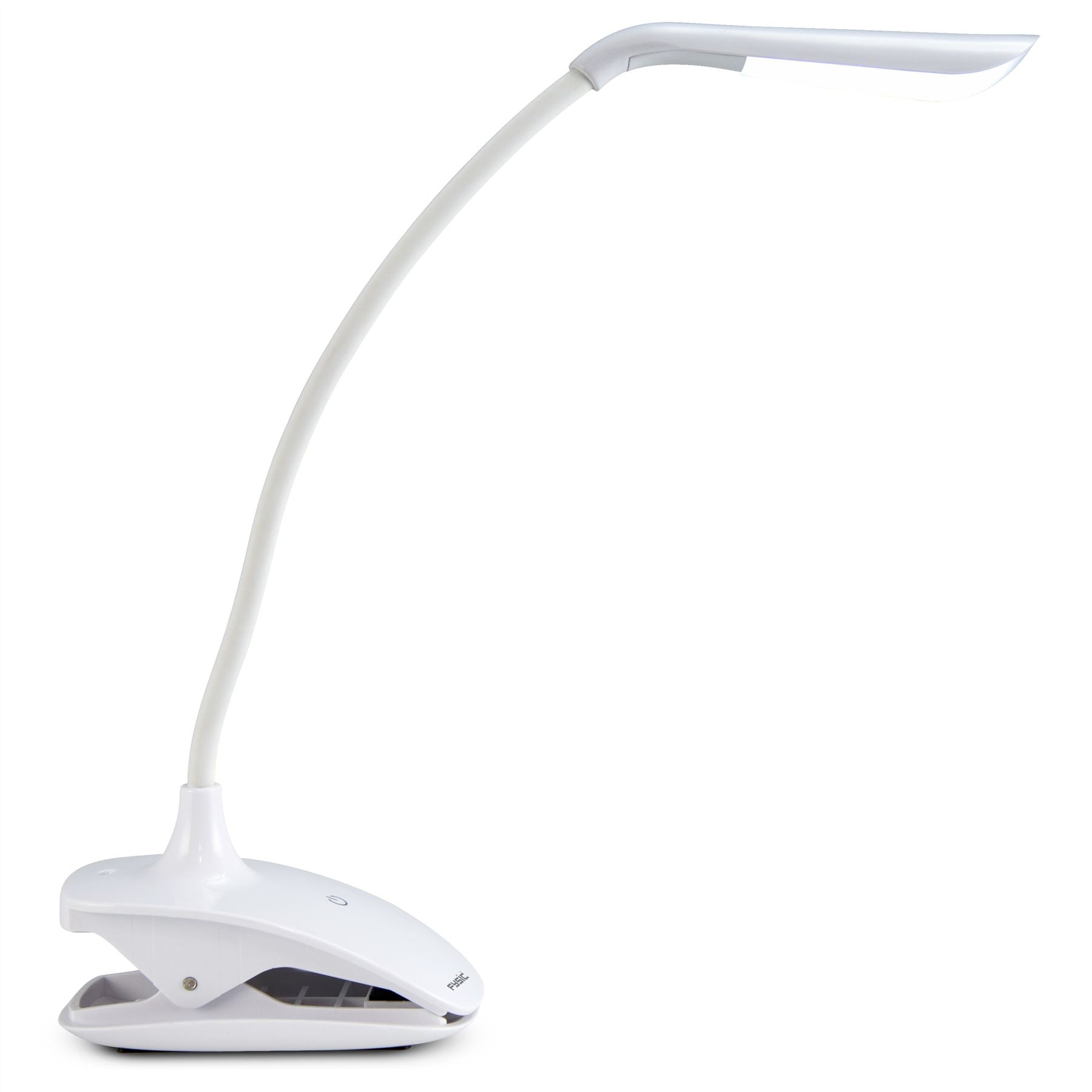 Fysic LED Clip On Reading White Light mAh B Rechargeable, Hour Run-Time, Flexible Gooseneck, Bedside Lamp for Books, Desk & Camping
