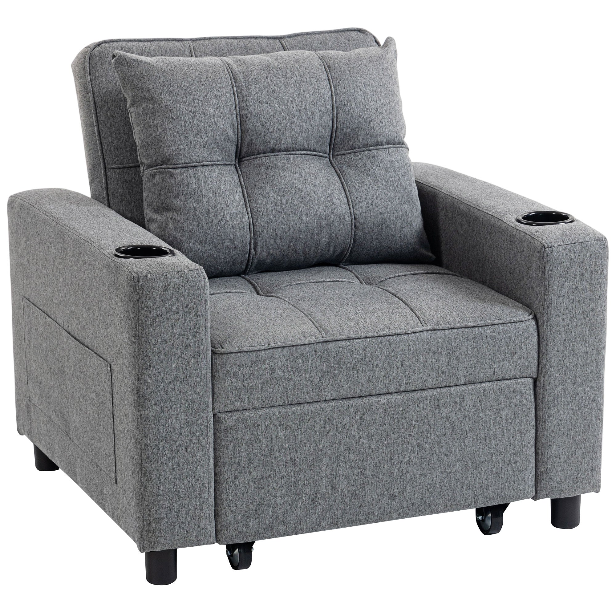 -in- Single Sofa Bed, Convertible Sleeper Chair Bed