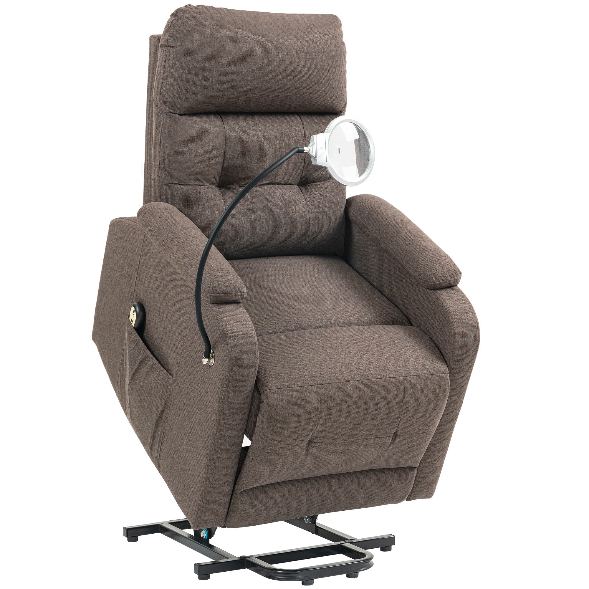 HOMCOM Electric RiseRecline Armchair, with Reading Light