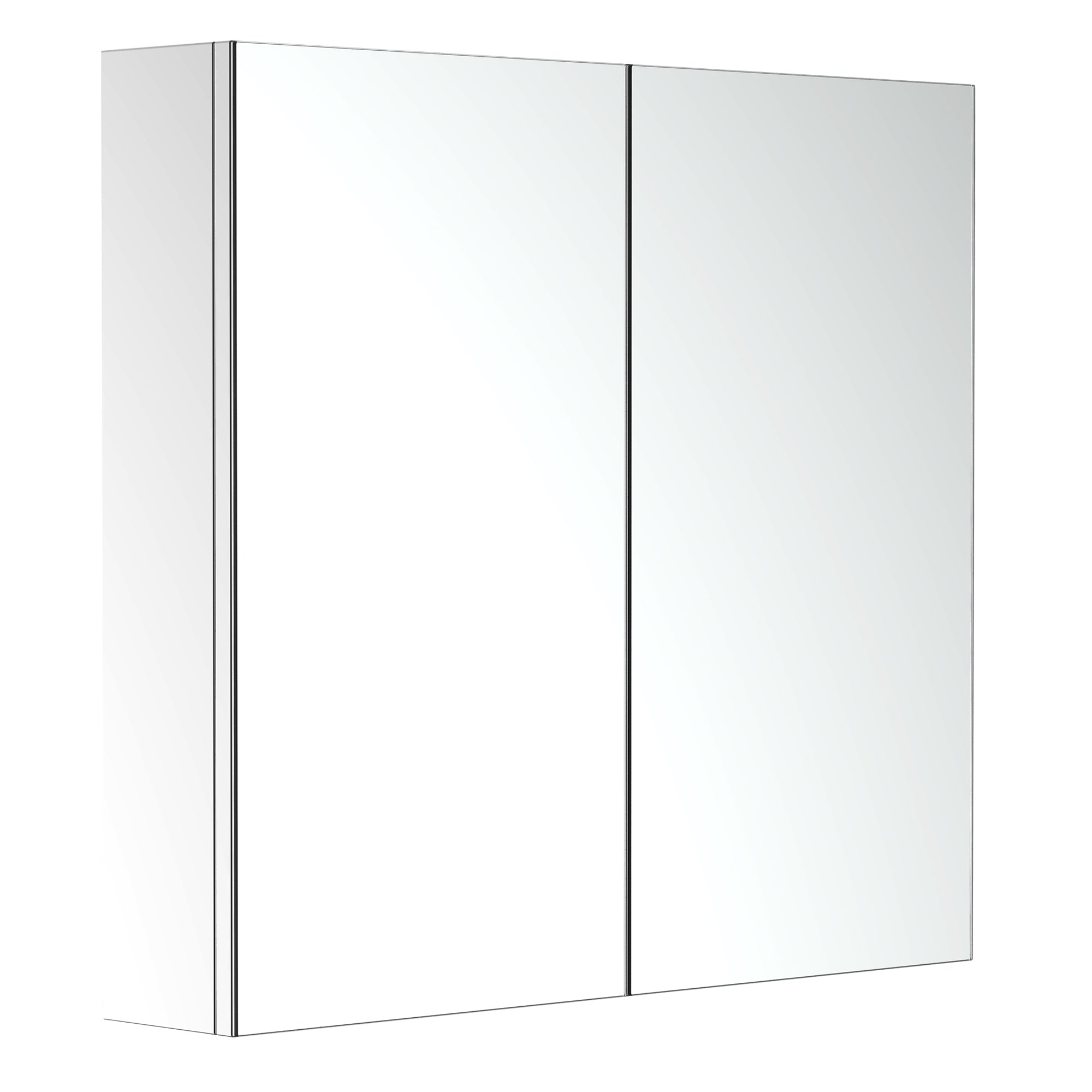 MCL Bathroom Mirror Cabinet, Stainless Steel Wall Mounted Bathroom Storage Cabinet with Double Doors, x