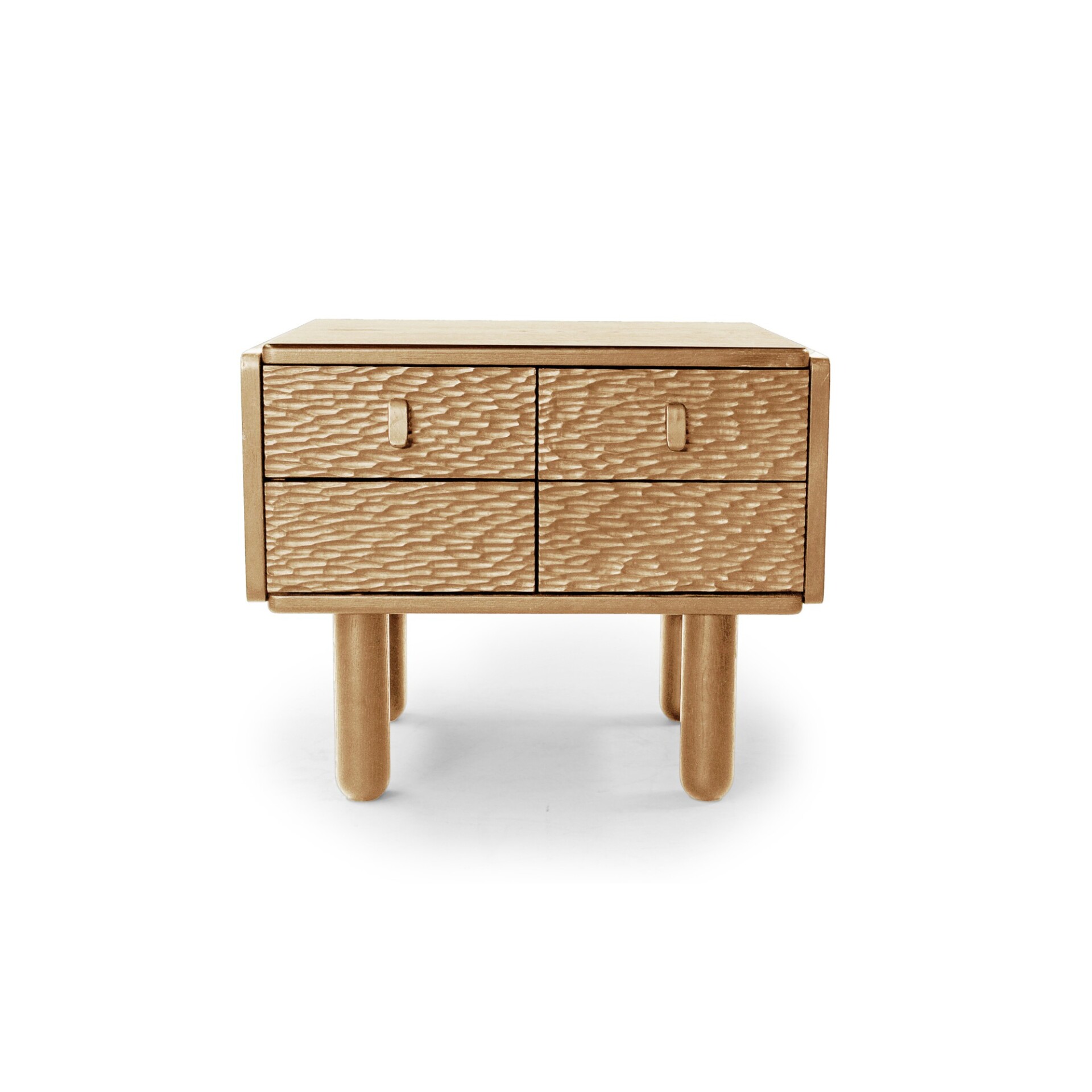 Pillar Bed Side Table - Forest Bouclé
