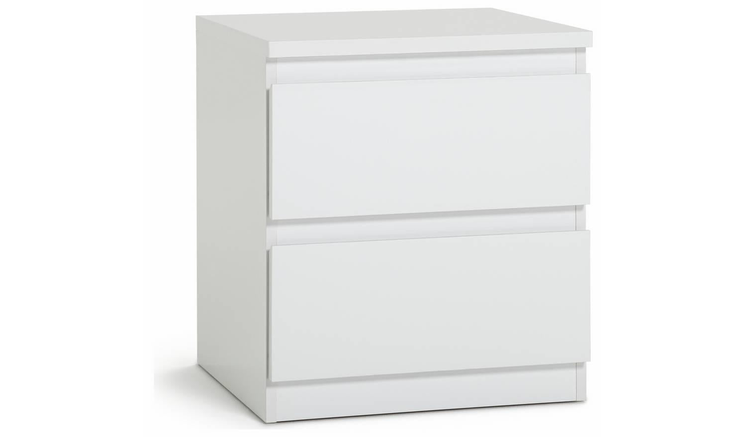 Jenson Drawer Bedside Table White Gloss Modern Bedroom Furniture Storage