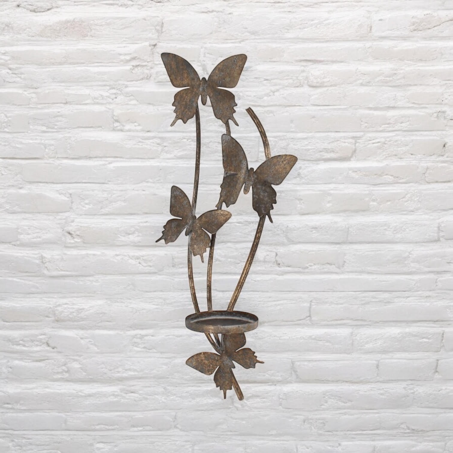 CM METAL CANDLE HOLDER BUTTERFLY