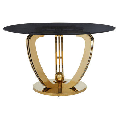 Moda Grey Tempered Glass Dining Table