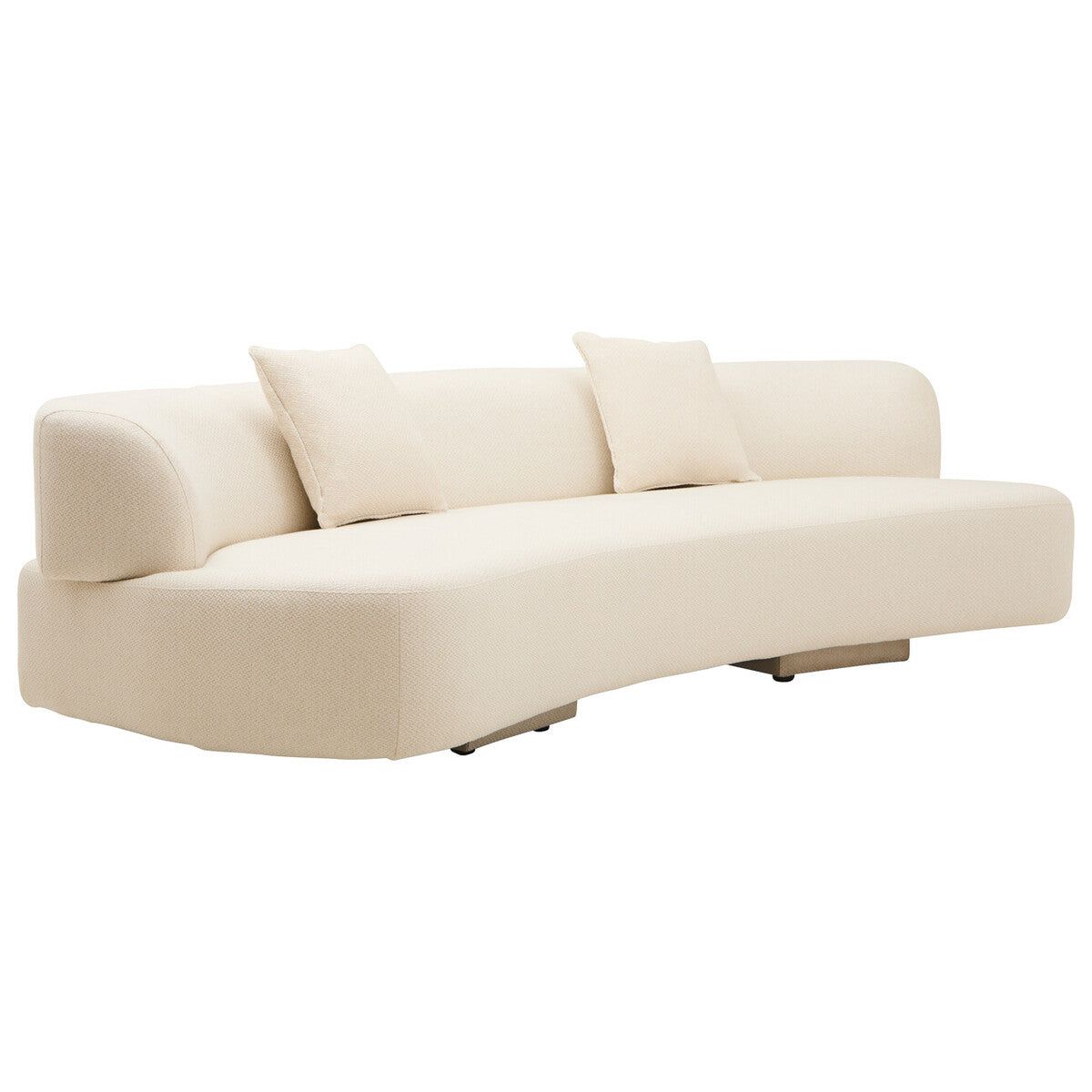 Ozzano Cream Linen Fabric Seater Sofa