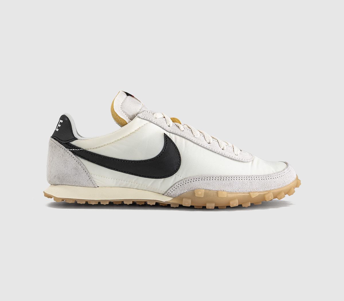 Nike Mens Waffle Racer Trainers Sail Black Coconut Milk Gum Light Brown