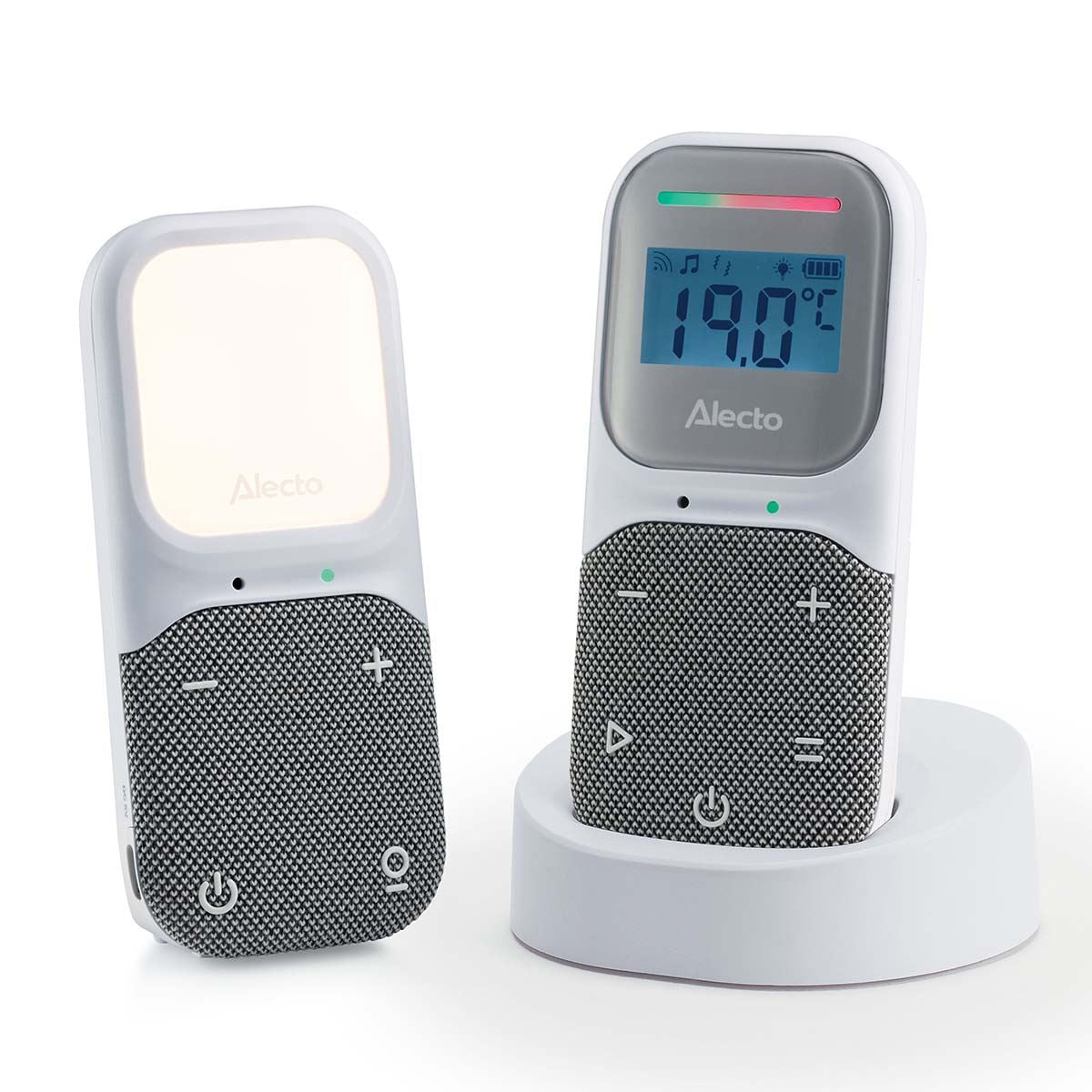 Alecto DBX Digital Audio Baby Monitor, Parent Unit with Rechargeable Battery, Temperature, Night Light, Long Range, Digital DECT, Crystal