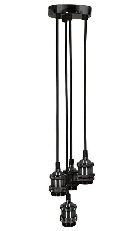 Lyyt Vintage Style Quad Pendant Cord Light Set with E Edison Fitting