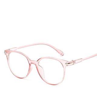 Round Blue-Light Blocking Glasses Type - Transparent Gray