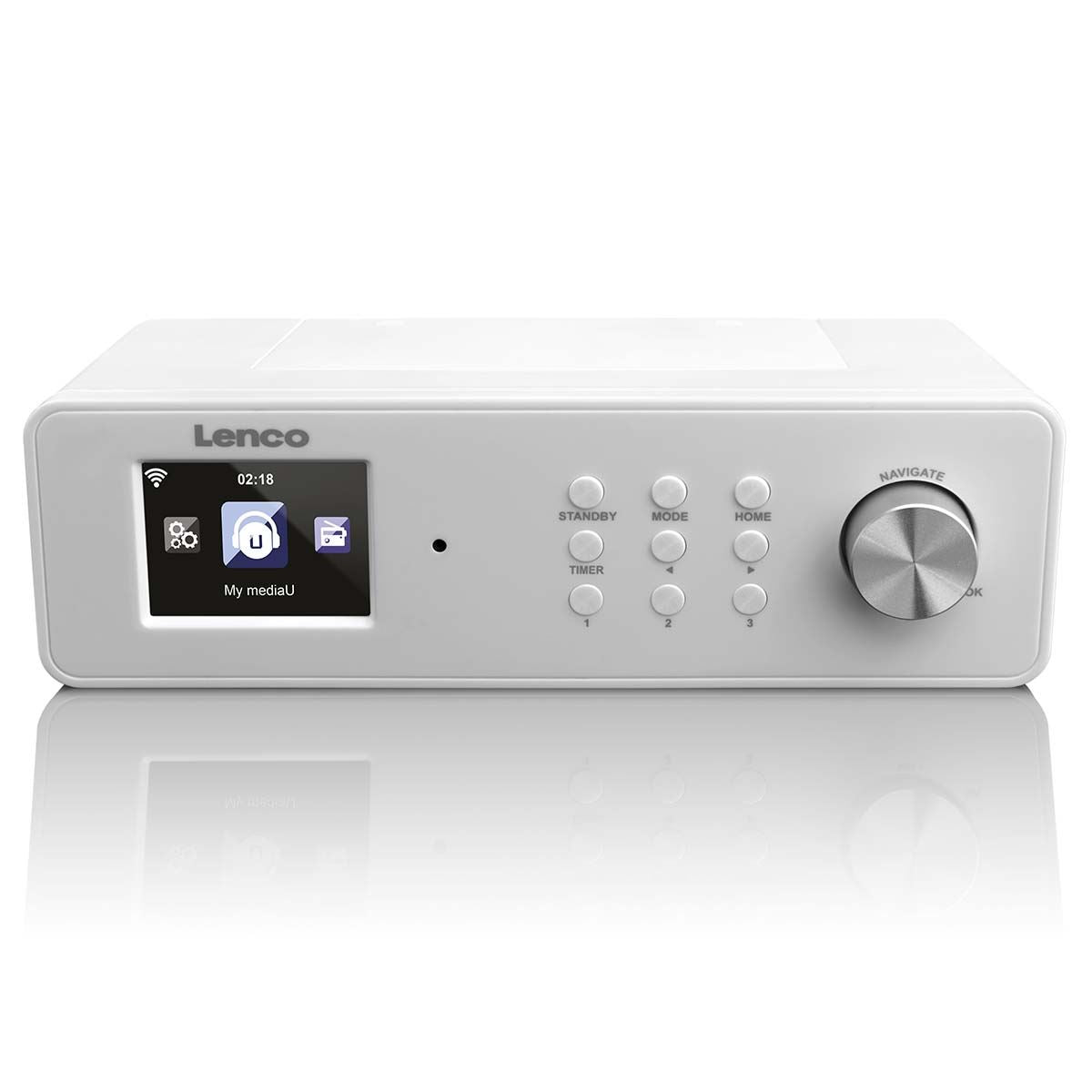 Lenco Under Cabinet Kitchen Clock Internet FM Radiowith TFT Screen | Remote Control