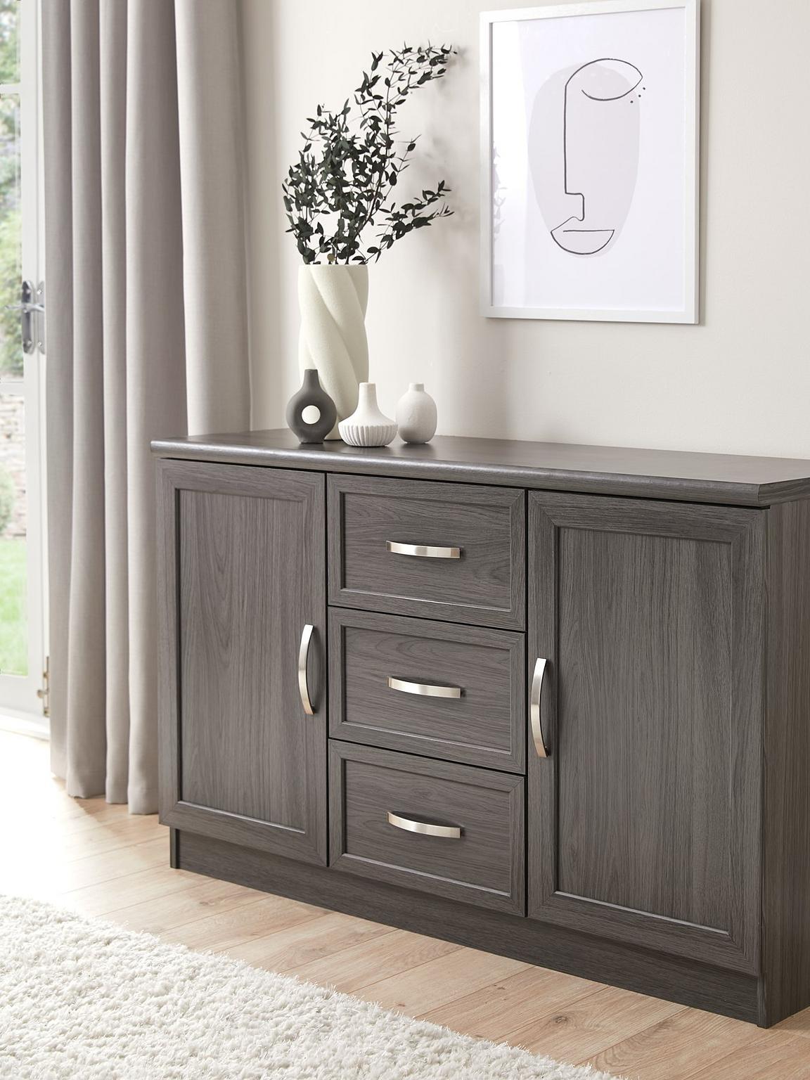 Camberley Sideboard Dark Oak Storage Cabinet Living Room Furniture
