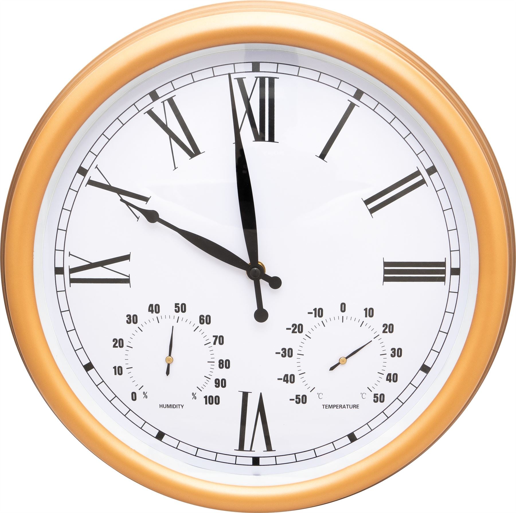 Vintage Style " Outdoor and Indoor Garden Wall Clock with Thermometer and Humidity Hygrometer