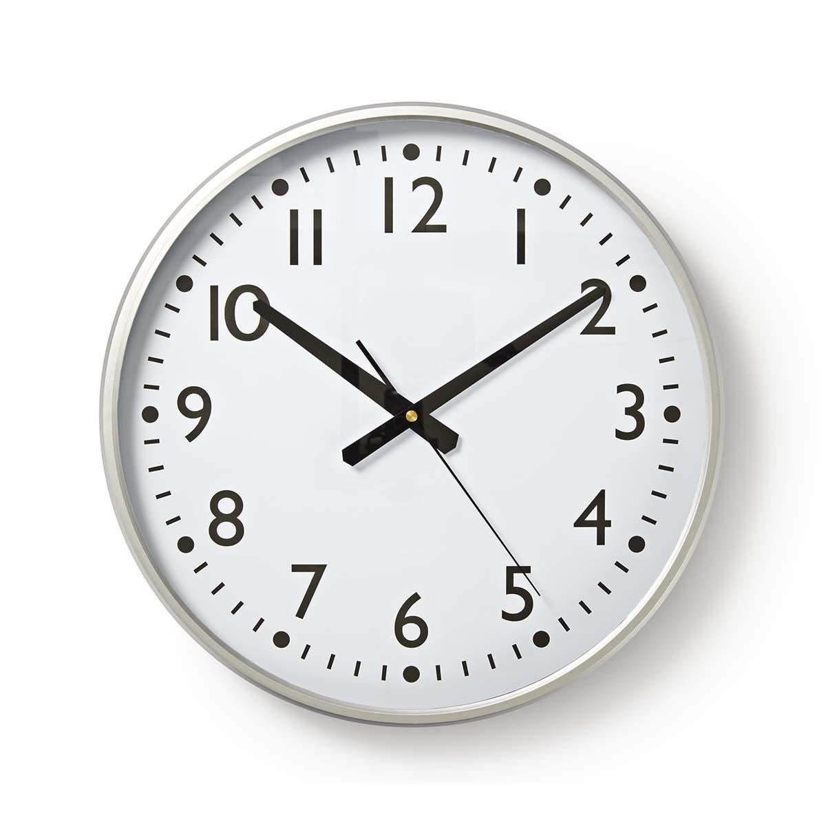 Nedis Large Wall Clock with Easy Read Numbers, Battery Powered