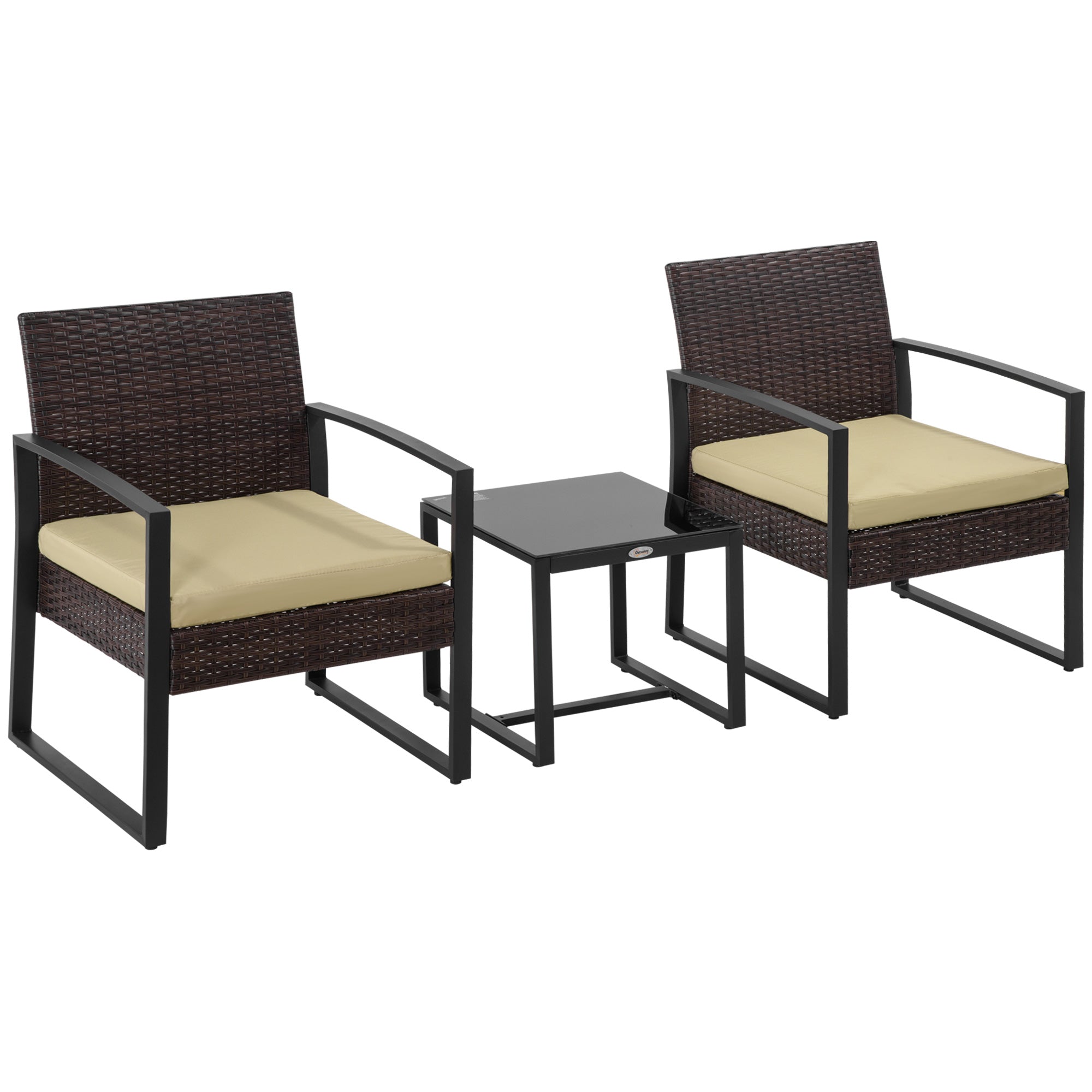 MCL pcs PE Rattan Wicker Garden Furniture Patio Bistro Set Weave Conservatory Sofa Coffee Table and Chairs Set Beige