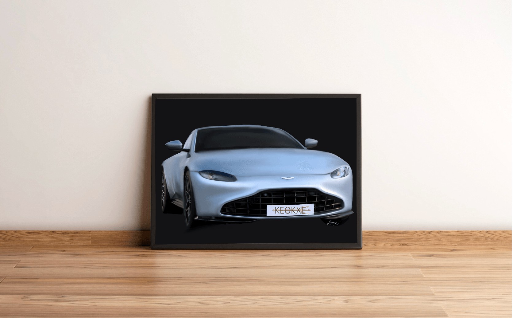 London Street Sports Car Luxury Wall Art Print - A