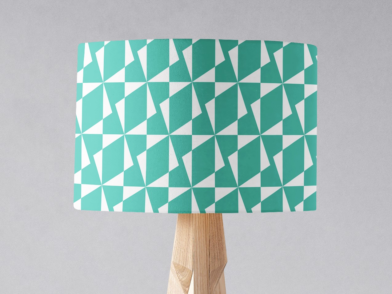 Turquoise Retro Geometric Lampshade, Ceiling or Table Lamp Shade Copy - es Table Lamp shade