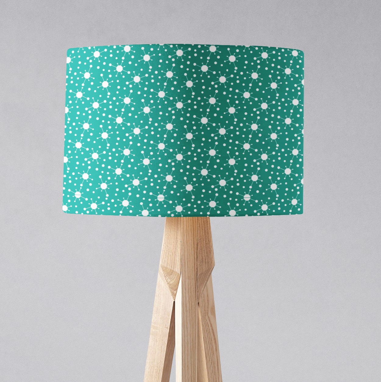 Turquoise and White Retro Lampshade, Ceiling or Table Lamp Shade - es Ceiling Shade