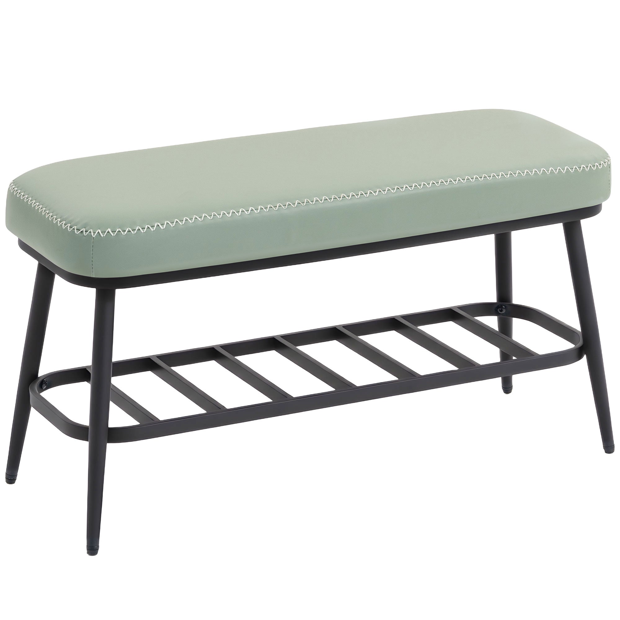 HOMCOM PU Leather Shoe Storage Bench