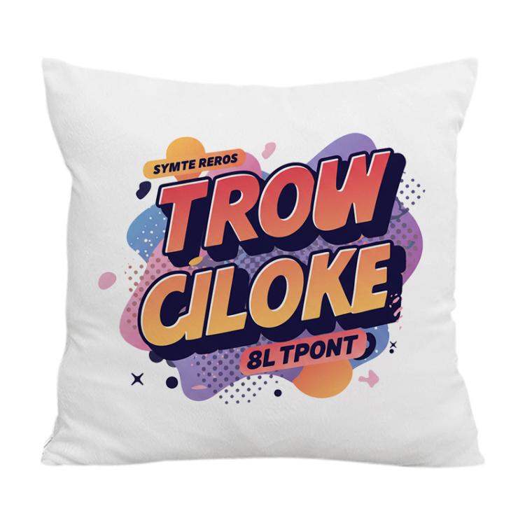 Orange Alphabet Printed Sofa Pillow Case No Core Print On Your Demand, x, x, x - x Crystal Velvet