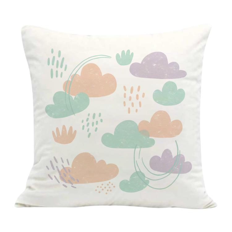 Clouds Printed Sofa Pillow With Core Print On Your Demand, x, x, x - x Dutch Velvet