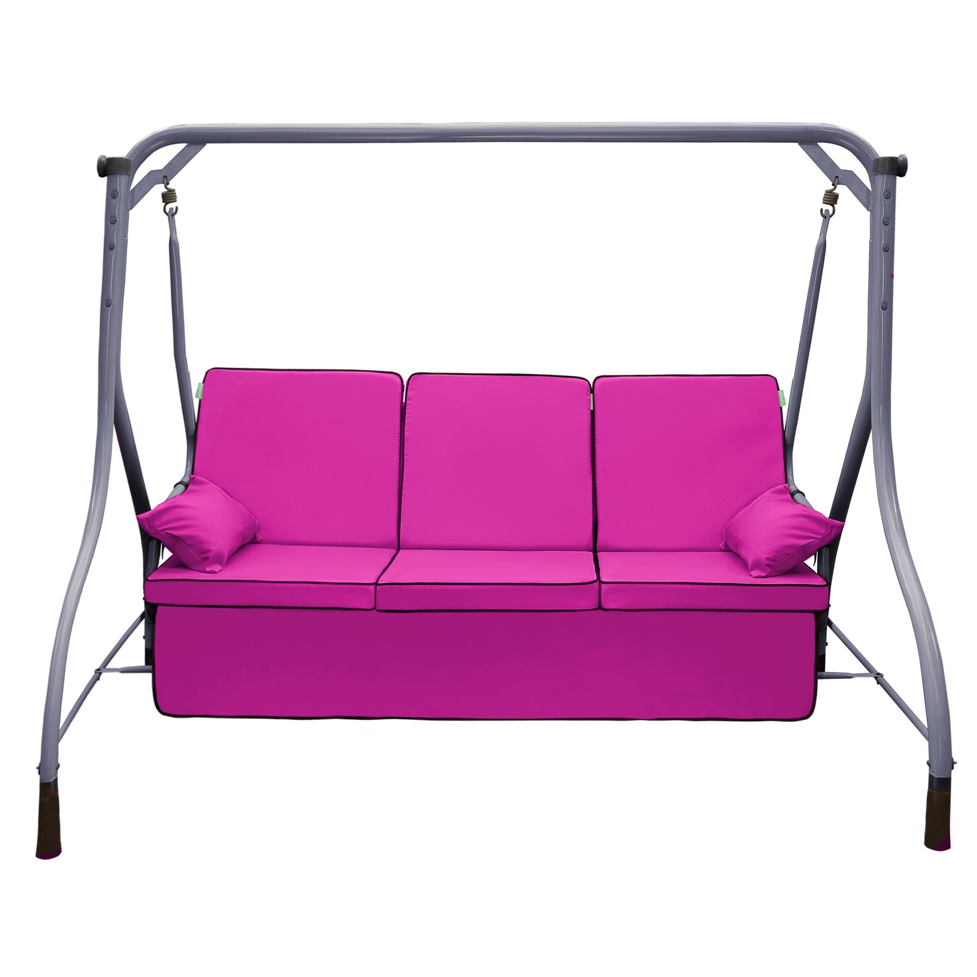 - Seater Outdoor Swing Chair Cushion Set Water-Resistant Hammock Seat Pad - Pink Seater set