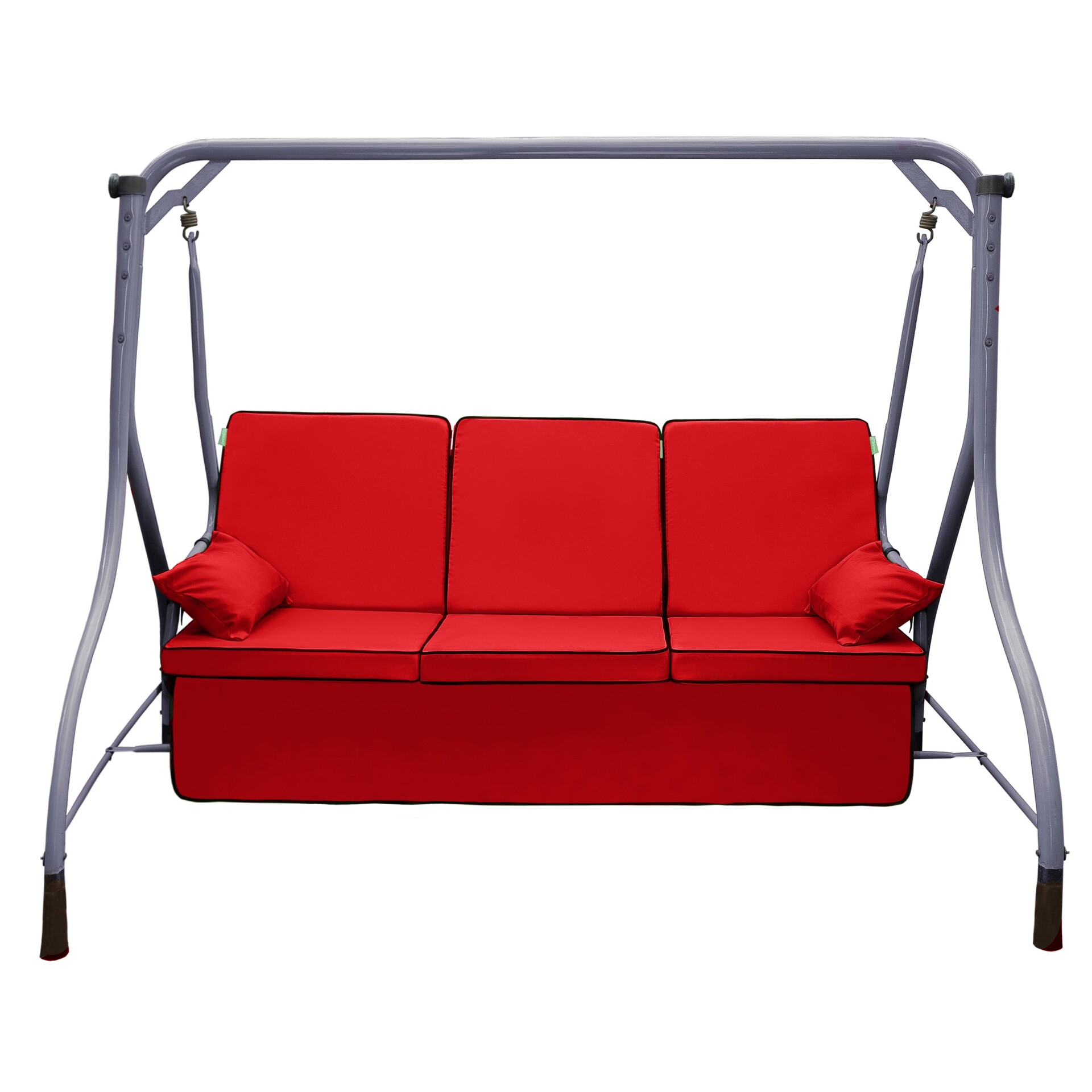 - Seater Outdoor Swing Chair Cushion Set Water-Resistant Hammock Seat Pad - Red Seater set