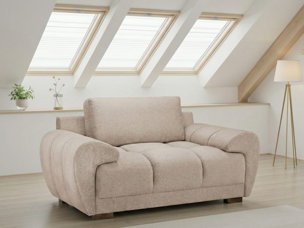 Stylish Azzuro Fabric Armchair with Plush Cushions for Modern Living