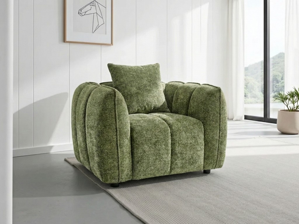 Luxurious Venice Fabric Armchair Sofa with Plush Comfort Design