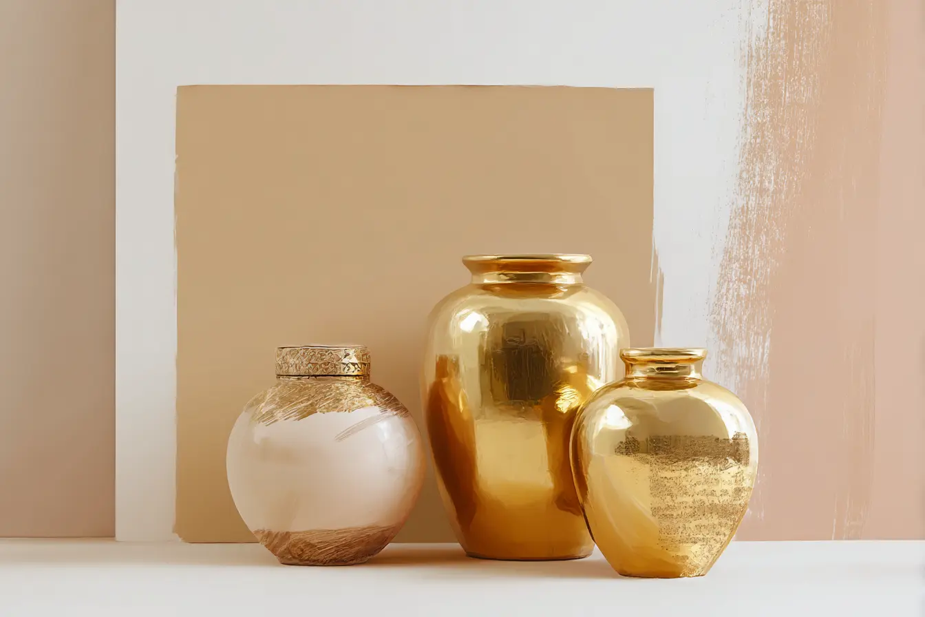 Gold Vases Worth the Final Touch