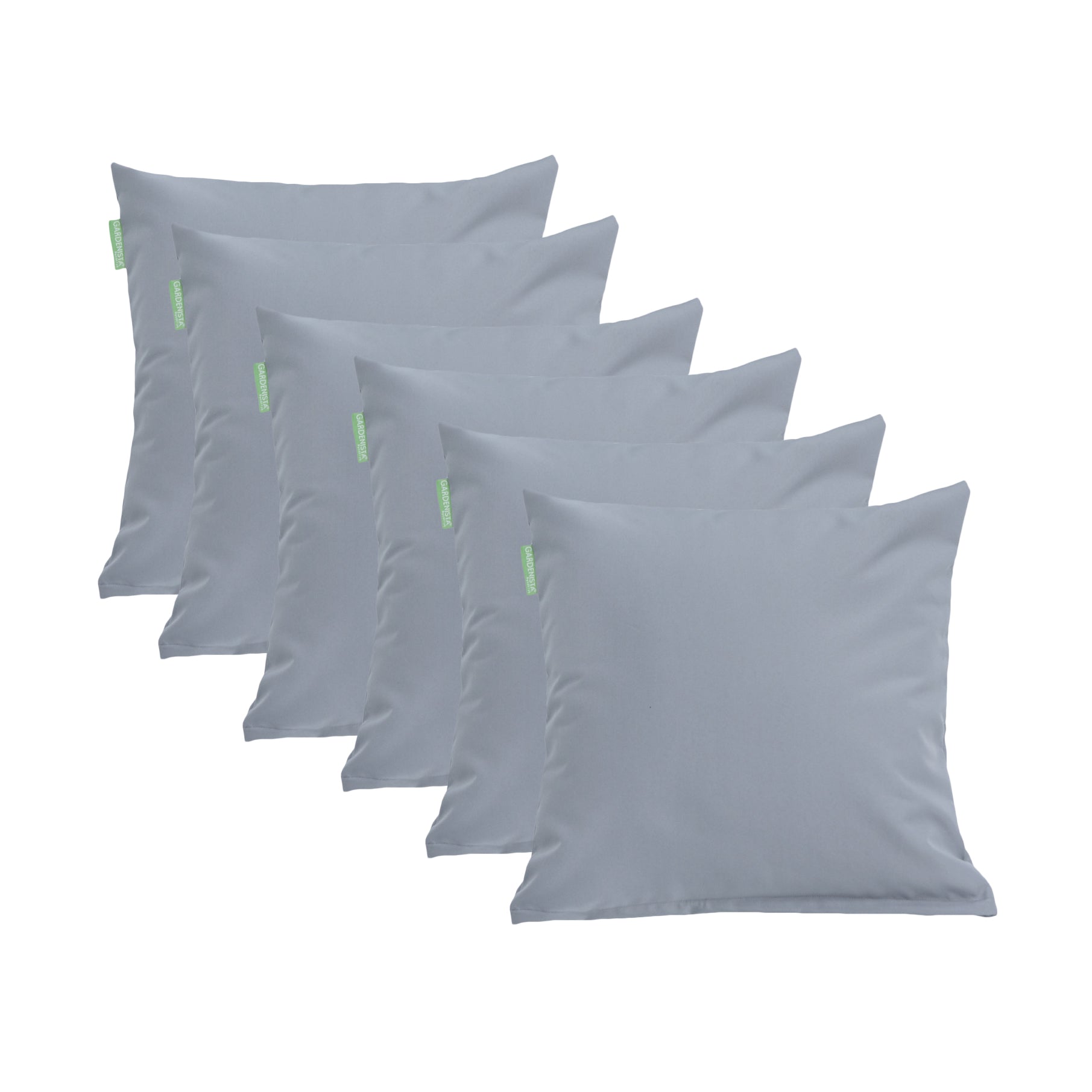 Water Resistant Scatter Cushions Outdoor Square Pillow Chair Cushion - Grey Pack of
